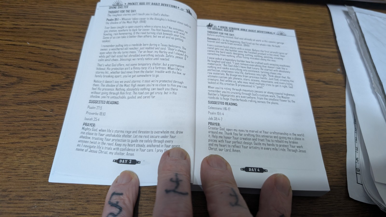 Biker Version Bible Daily Devotional ✦ Pocket Size ✦ 227 BVB Daily Devotions 🏍