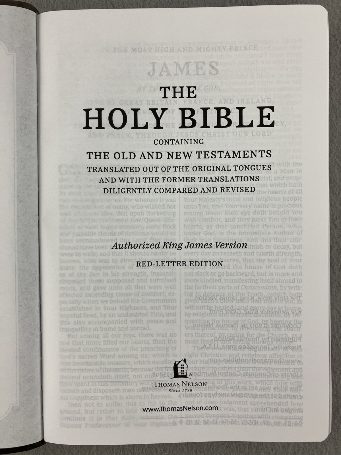 KJV Holy Bible Thomas Nelson Version Book King James Brown Leathersoft