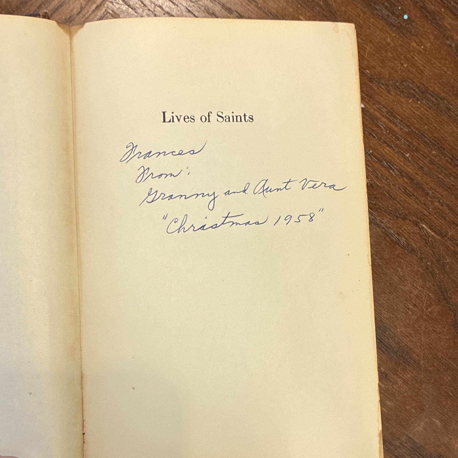 Lives of Saints Illustrated HC 1954 Inscribed vintage Catholic lit