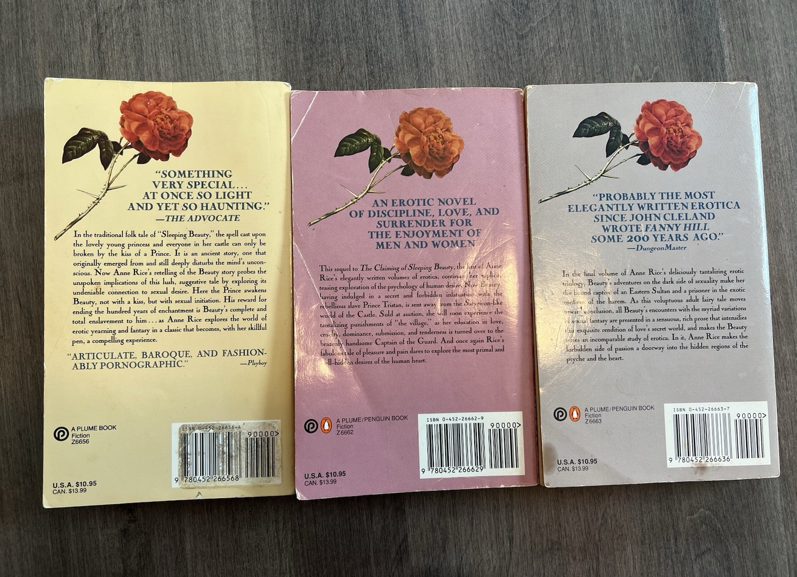 3 Volume Set ~ The SLEEPING BEAUTY Series by A. N Roquelaure (Anne Rice)