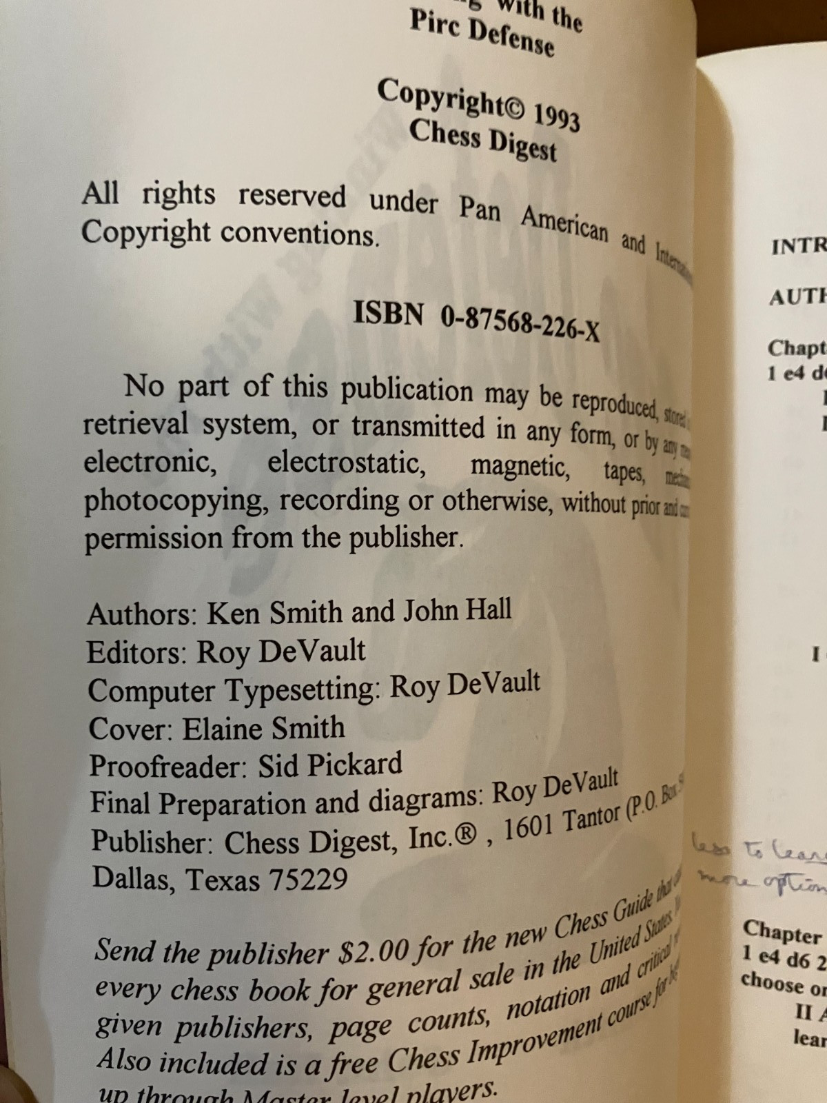 Vintage Allan Troy Chess Book-Ed#7-Winning with the Pirc Defence