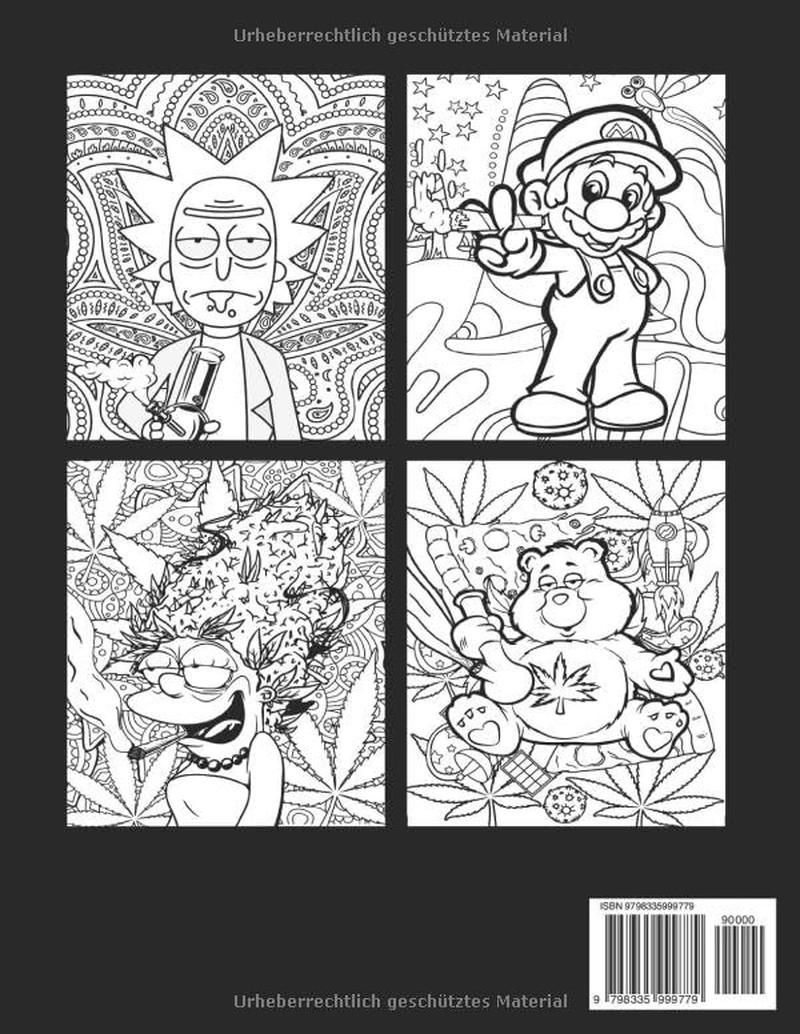 Stoner Coloring Book: Trippy Psychedelic Stoner 420 Coloring Pages For Adults Wi