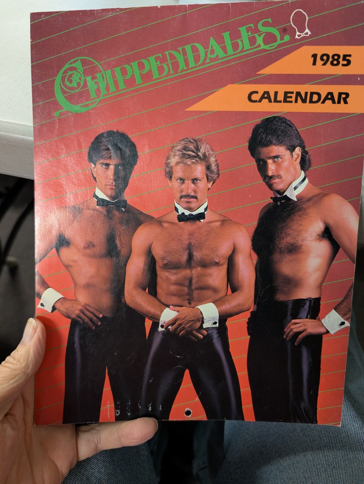 Chippendales 1985 Calendar 8.5&Prime;x11&Prime; w/ 26 full page photos used calendar 260115