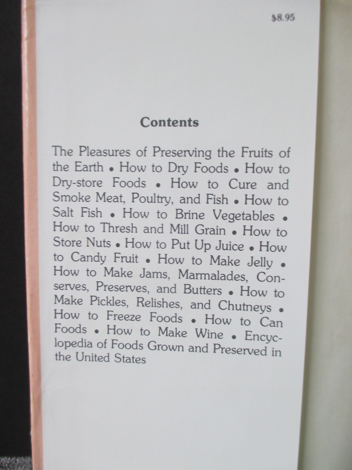 Schuler, Stanley & Elizabeth/Preserving the Fruits of the Earth HC/DJ 1973 1stEd