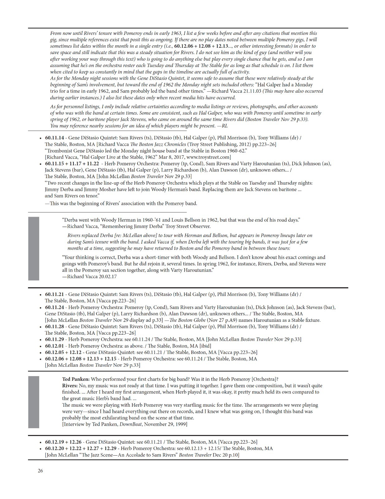 Sam Rivers Sessionography / 768pp., 500+ illustrations / « Astonishing » —NYTimes