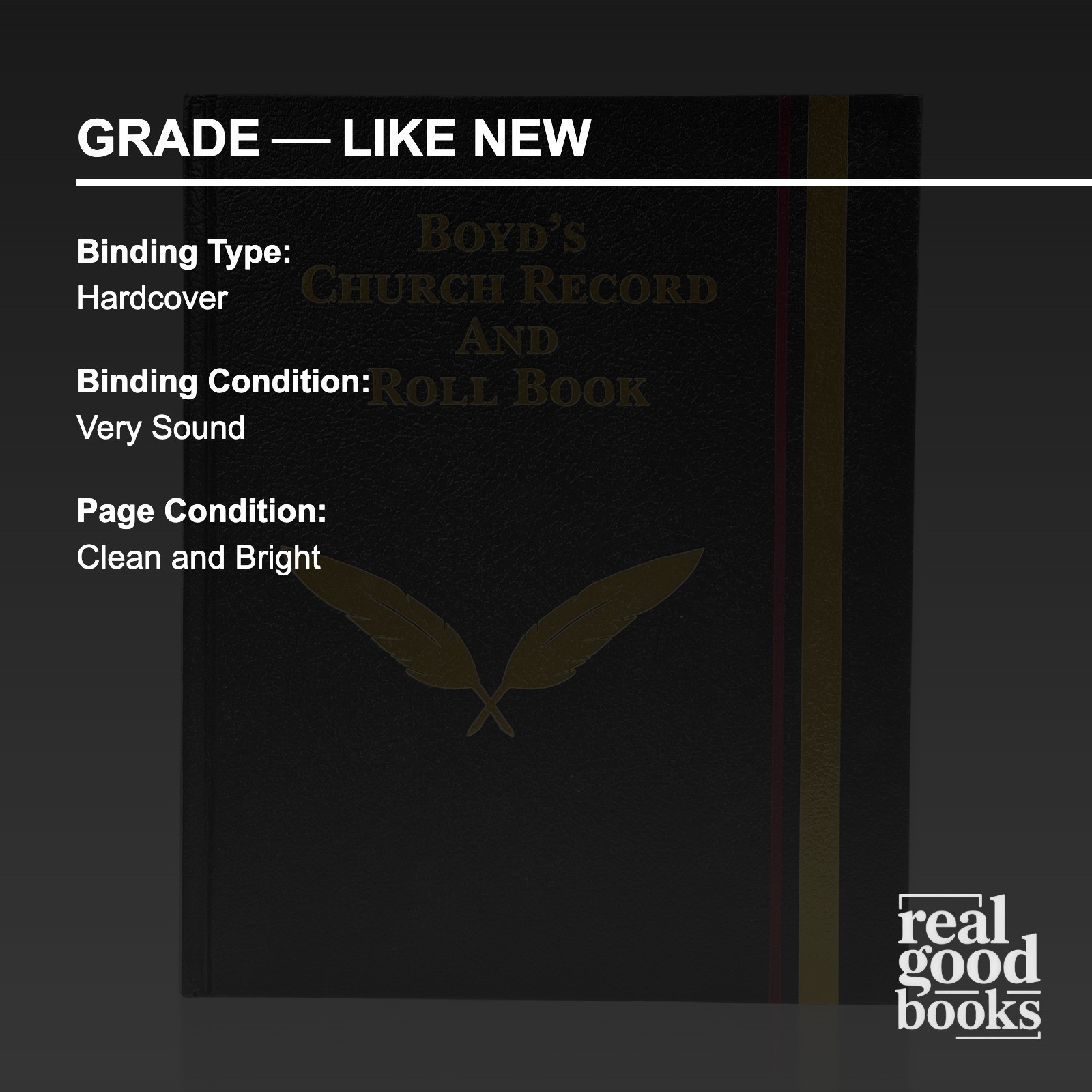 2020 Boyd&rsquo;s Church Record and Roll Book. With Cross Reference. HC LN