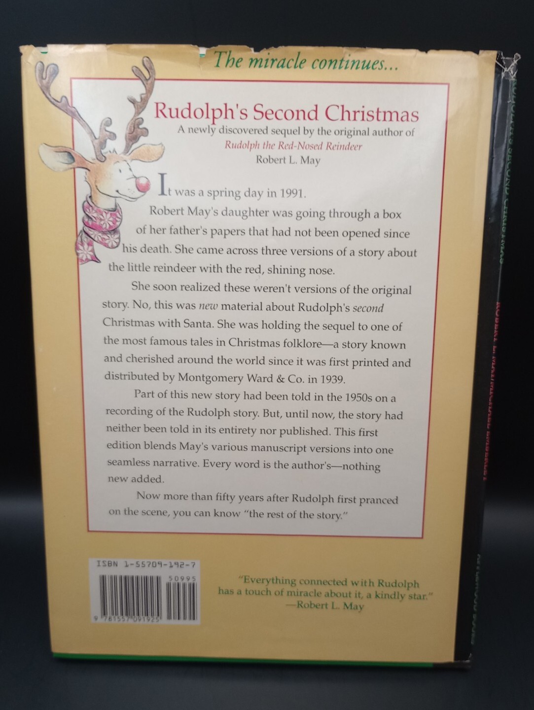 Applewood Bks.: Rudolph&rsquo;s Second Christmas by Michael Emberley (1992, Hardcover)