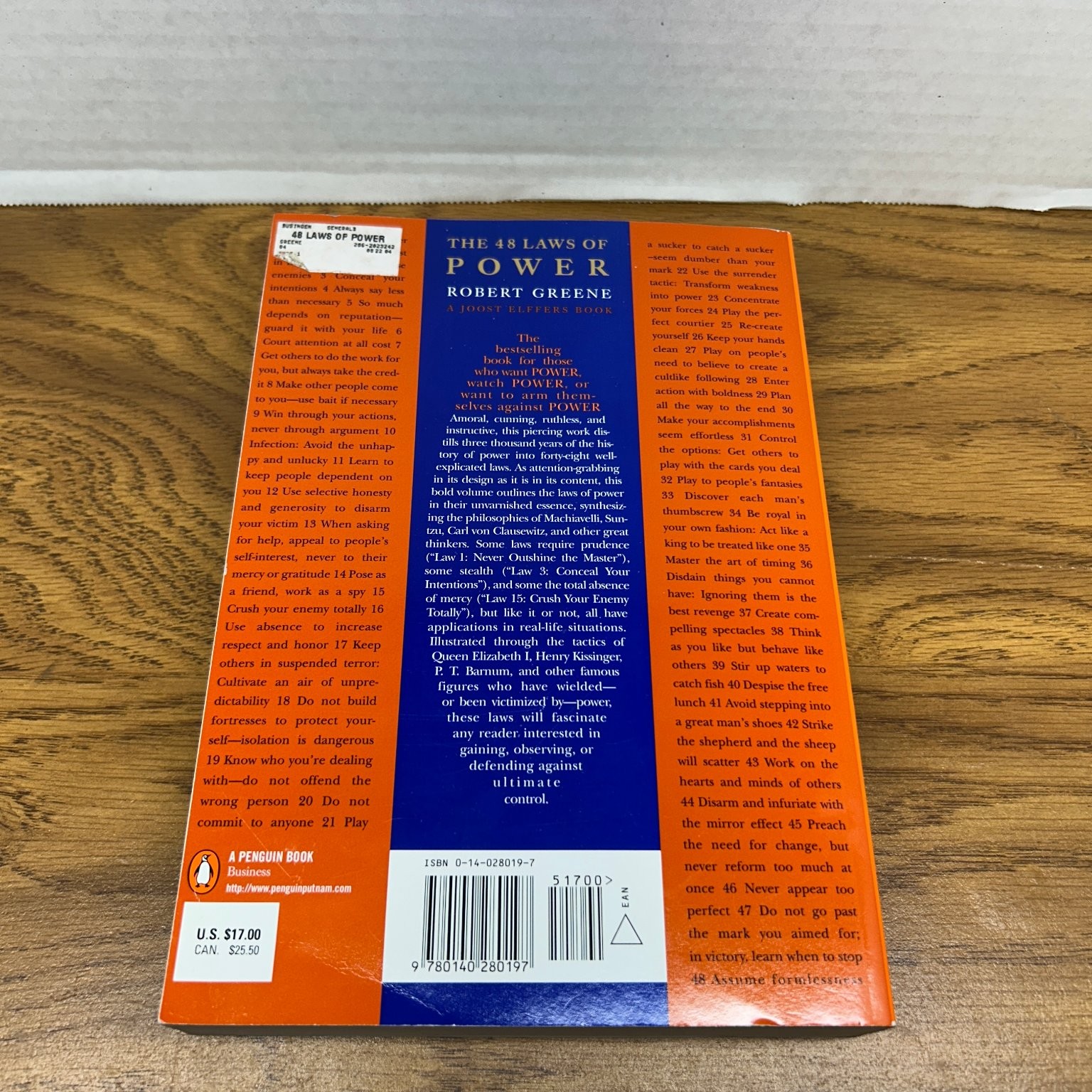 The 48 Laws of Power Robert Greene 2000 Strategy Philosophy Penguin Books