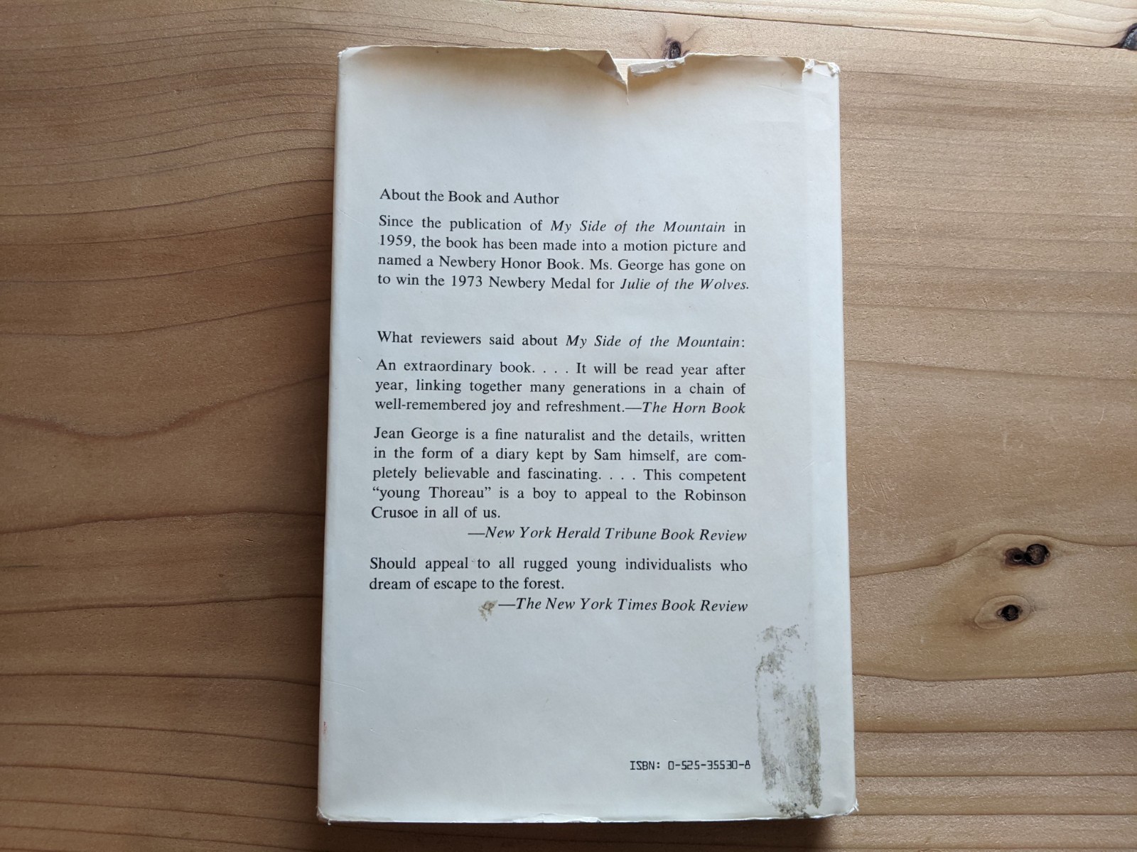 My Side of the Mountain – Hard Cover – Dust Jacket – Newbery Honor Medal – VTG