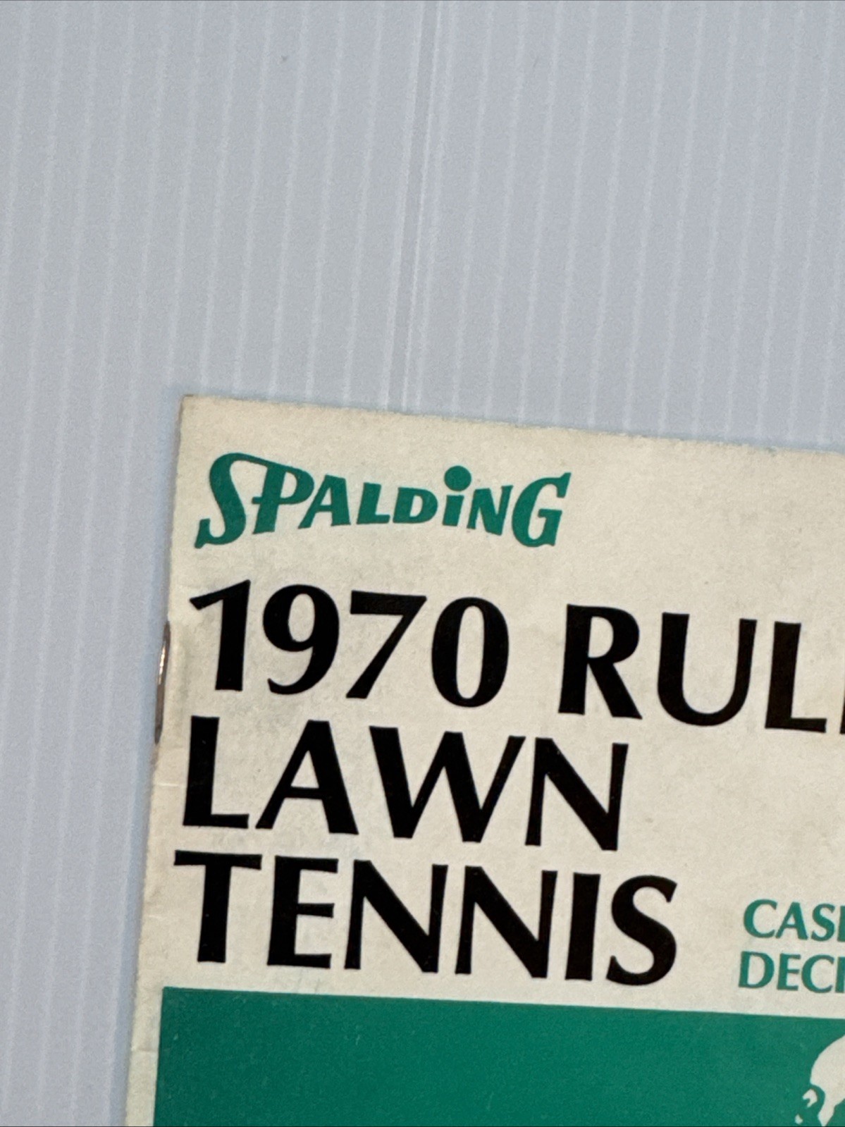 1970 Spalding Rules of Lawn Tennis Cases and Decisions Booklet 4.5&Prime; x 6.5&Prime; USLTA
