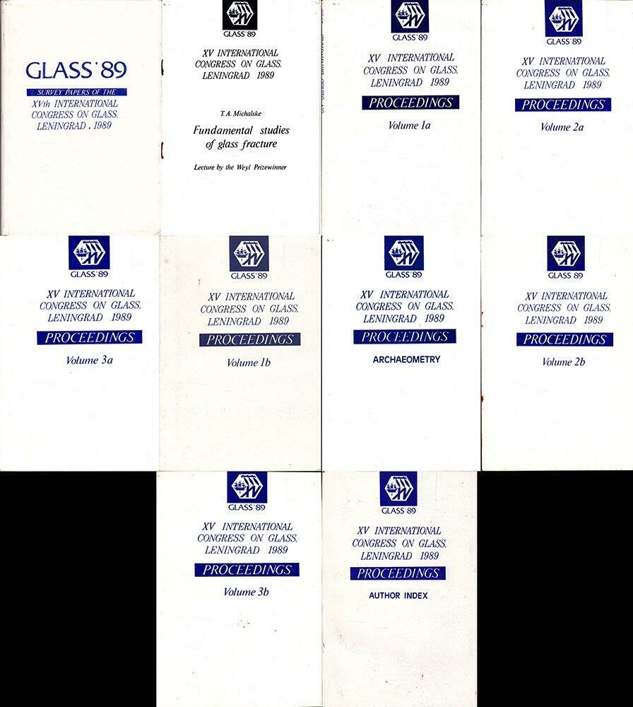 9 GLASS &rsquo;89 Books XVth International Congress on Glass Leningrad, Technical Text