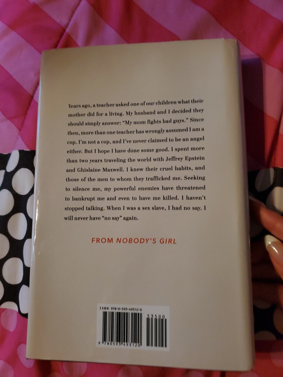 Nobody&rsquo;s Girl by Virginia Roberts Giuffre (2025 Hardcover) New! A Memoir …