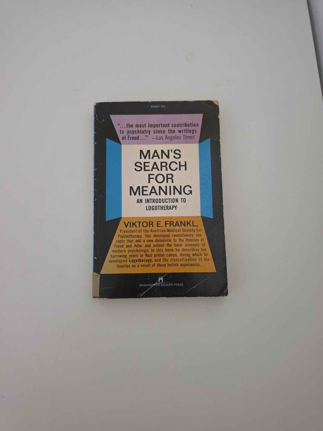 Man&rsquo;s Search for Meaning Viktor E. Frankl 1969 WSP Psychology Self Help Book