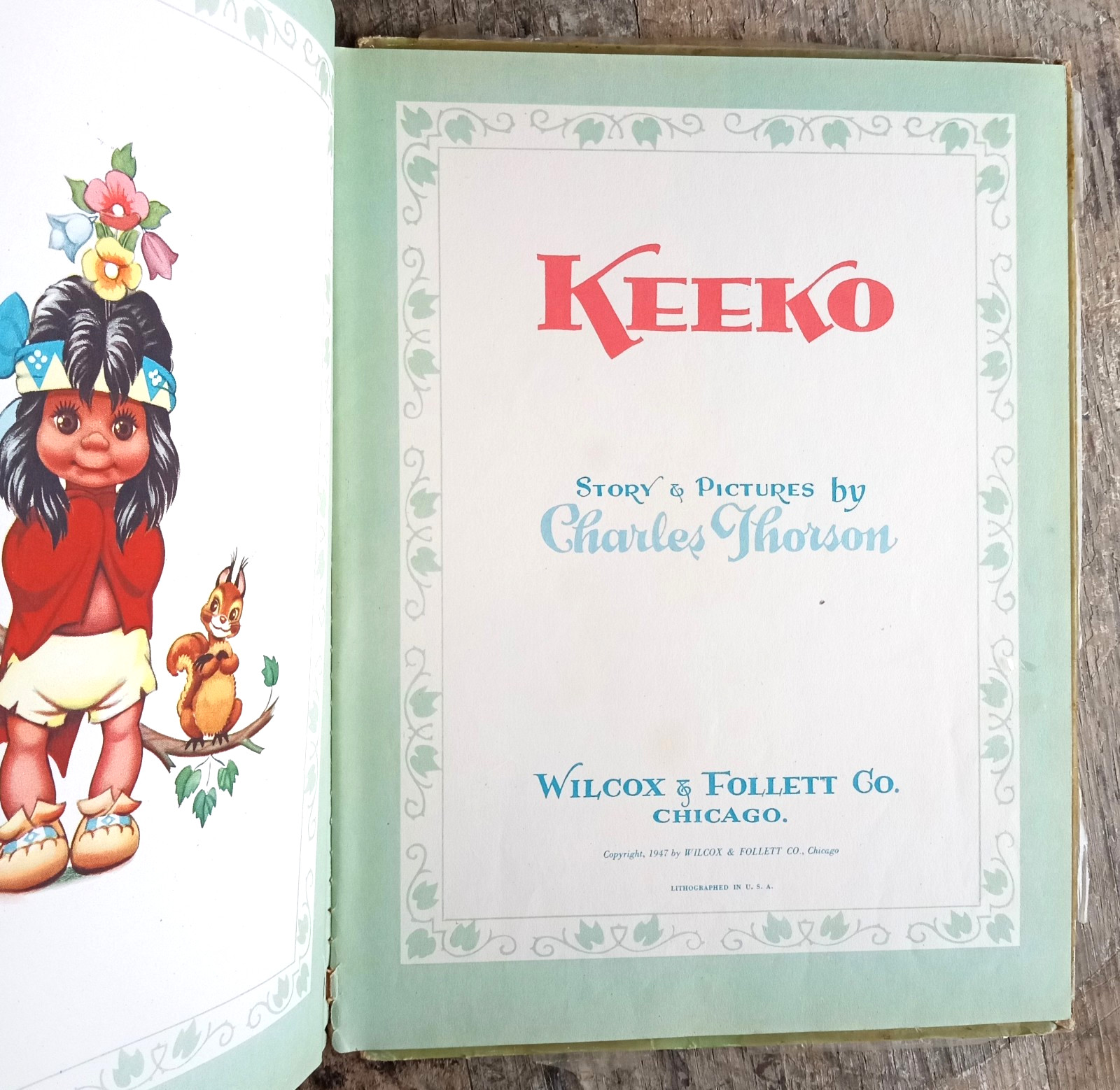 Keeko ~1947 Vintage HC~ Charles Thorson Bugs Bunny Snow White Designer Illust 🪶
