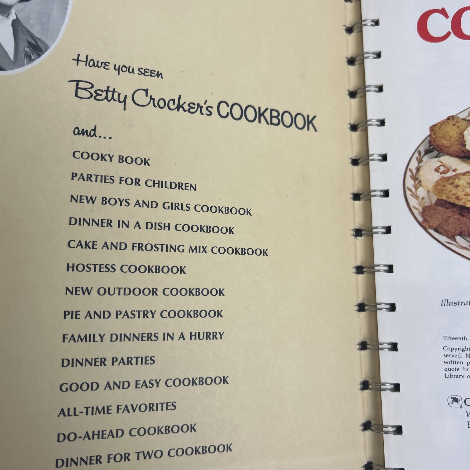 VTG BETTY CROCKER&rsquo;S COOKY BOOK~1974~15th Printing~156 PAGES~SPIRAL BINDER