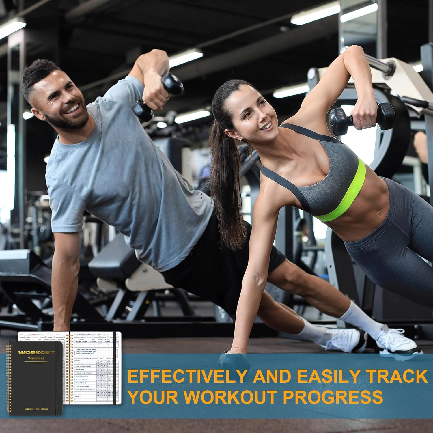 Undated Fitness Workout Journal for Men & Women, A5(8.5&Prime; x 6.7&Prime;) Fitness Journal