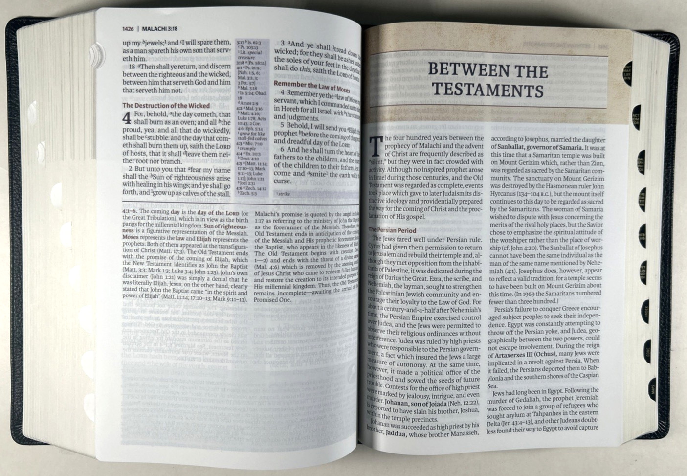 KJV Study Bible Black Genuine Leather Full Color Edition Indexed King James VG