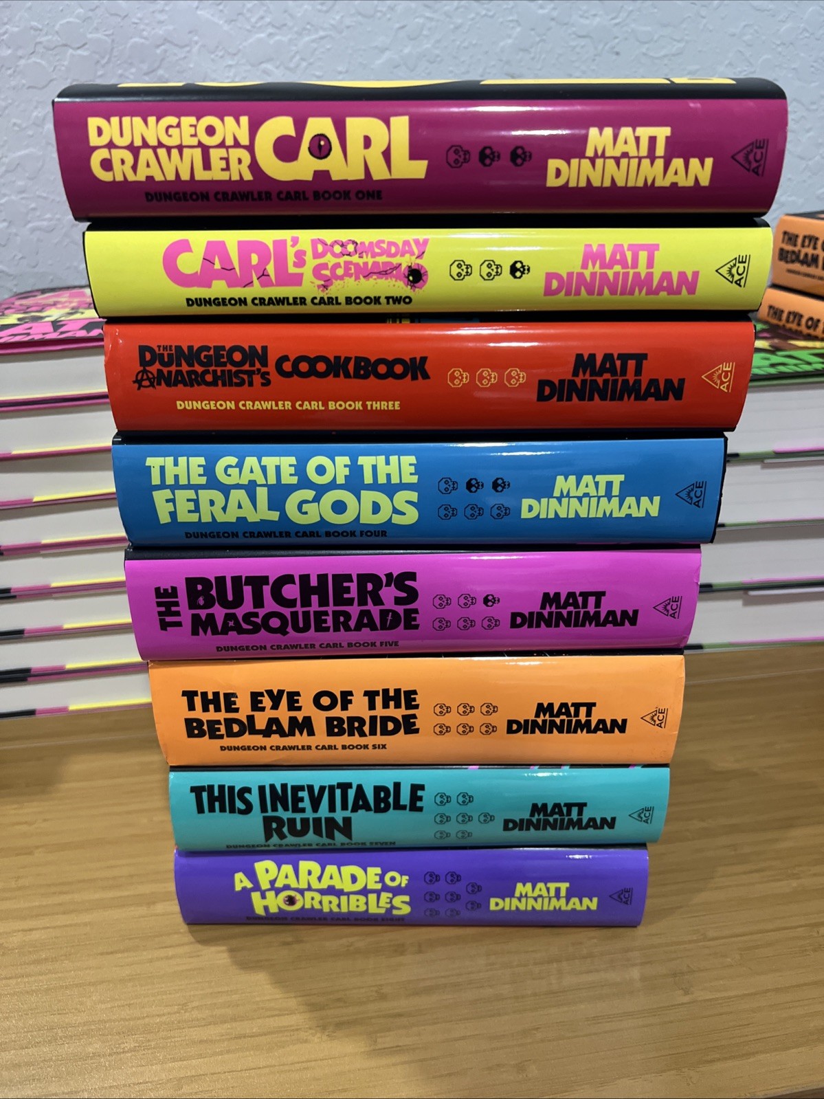 Dungeon Crawler Carl Vol. 1–7 By Matt Dinniman Hardcover Book Set 1st Ace Ed New