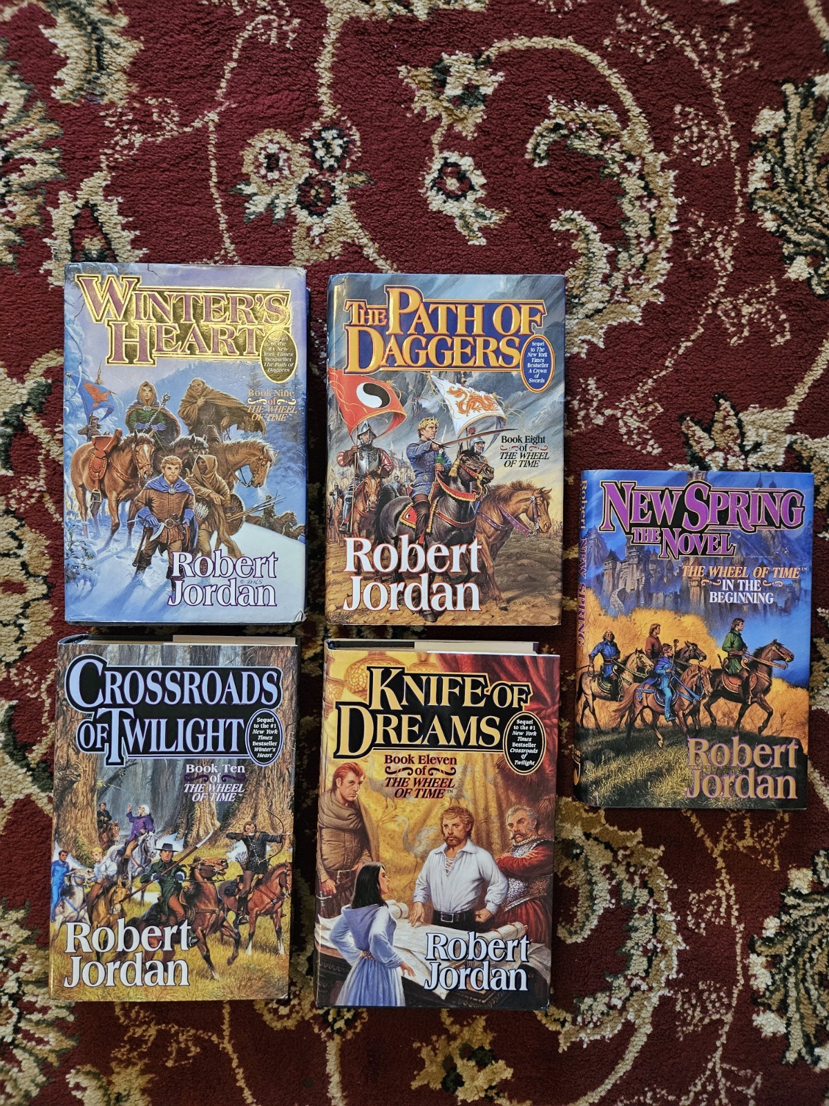 Robert Jordan WHEEL OF TIME 5-Book Bundle – All 1st Edition / 1st Printings HC