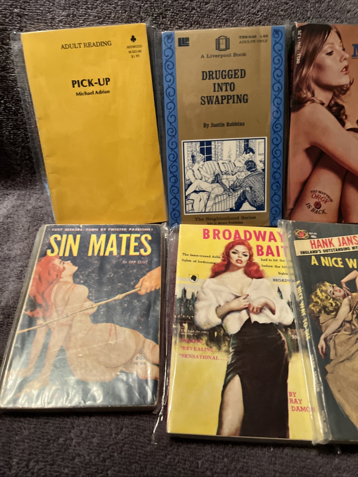 22 VINTAGE PAPERBACK PULP EROTIC SLEAZE SMUT GGA BOOKS 1950s 1960s RARE 1970’s
