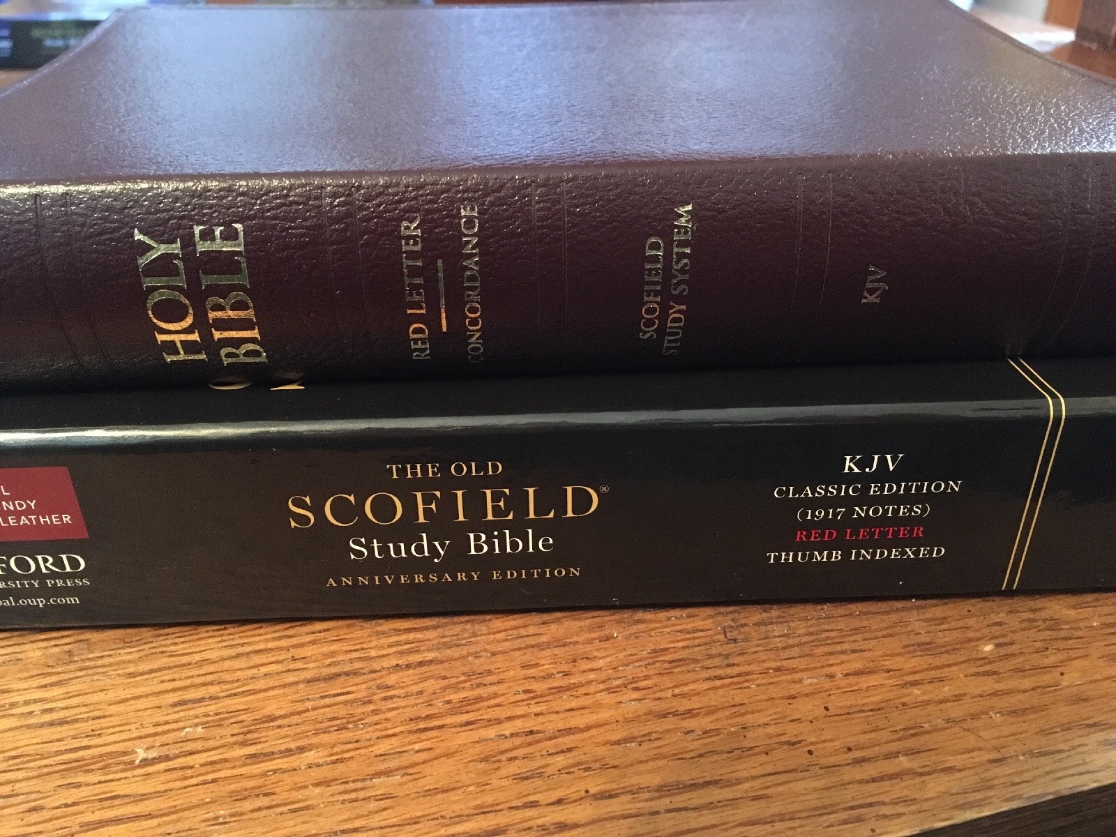 Leather KJV Old Scofield Study Bible 1917 notes Red letter Thumb-Indexed