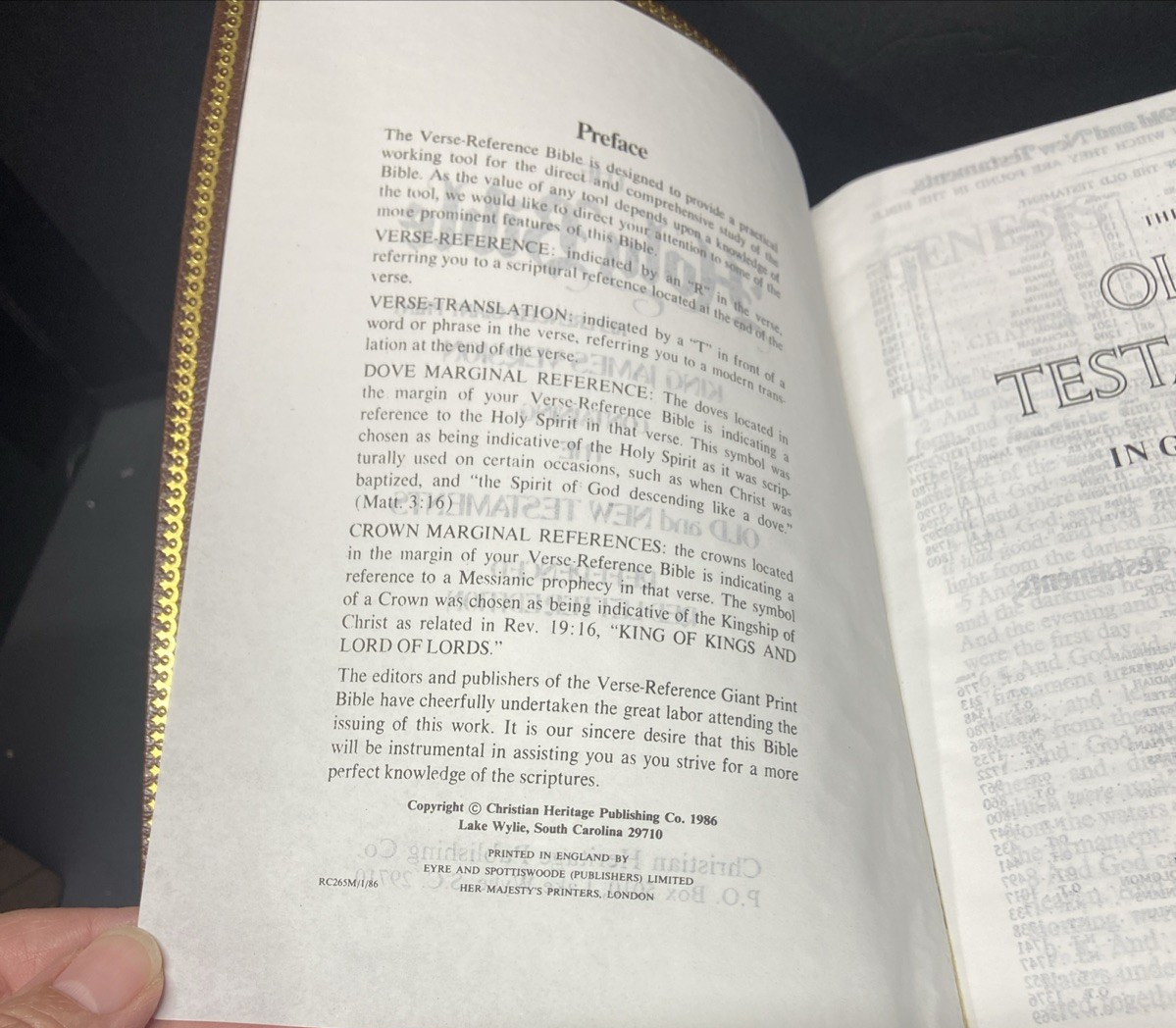 Holy Bible King James Giant Print Brown Bonded Leather Christian Heritage Publ