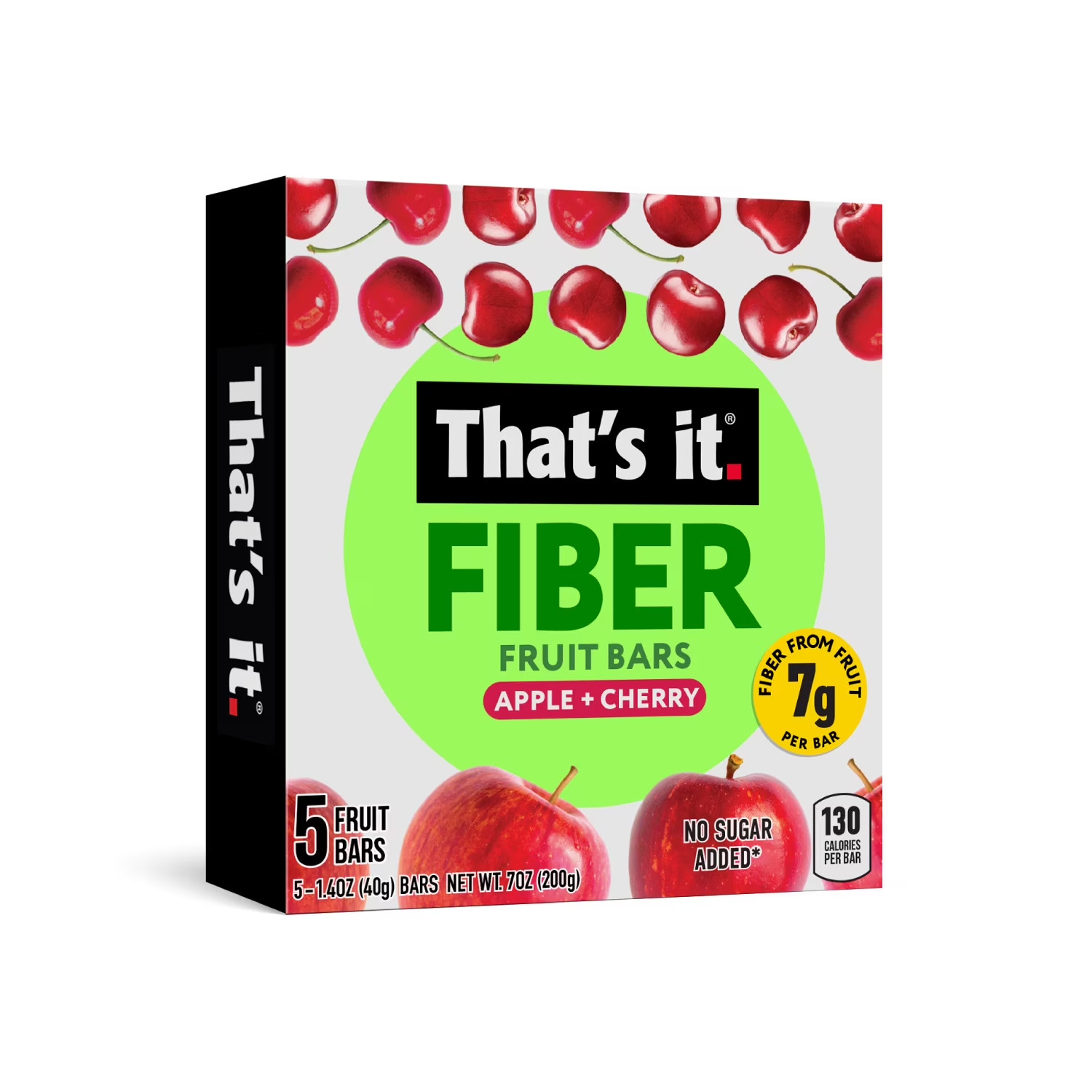That&rsquo;S It. Soft & Chewy Apple Cherry Fruit Bars, Gluten Free, 5 Count, Made with