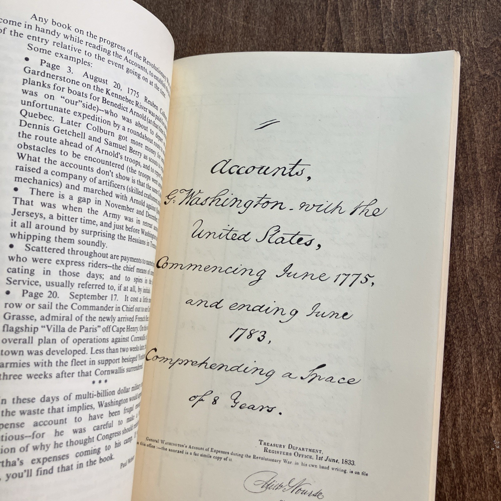 General Washington&rsquo;s Account with United States 1775 1783 Handwriting DeCrepit