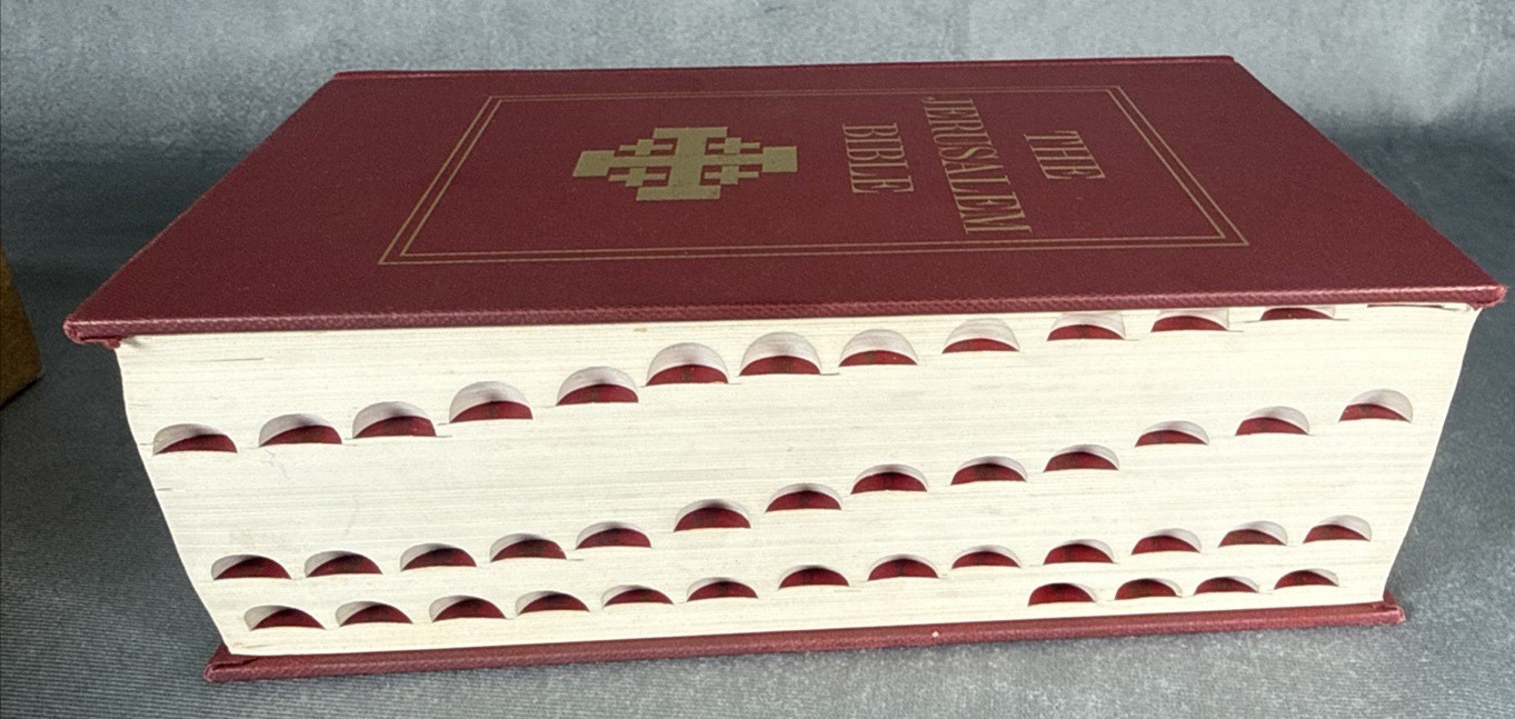 1966 Jerusalem Bible Doubleday Catholic Bible Thumb Indexed Hardcover Slipcase