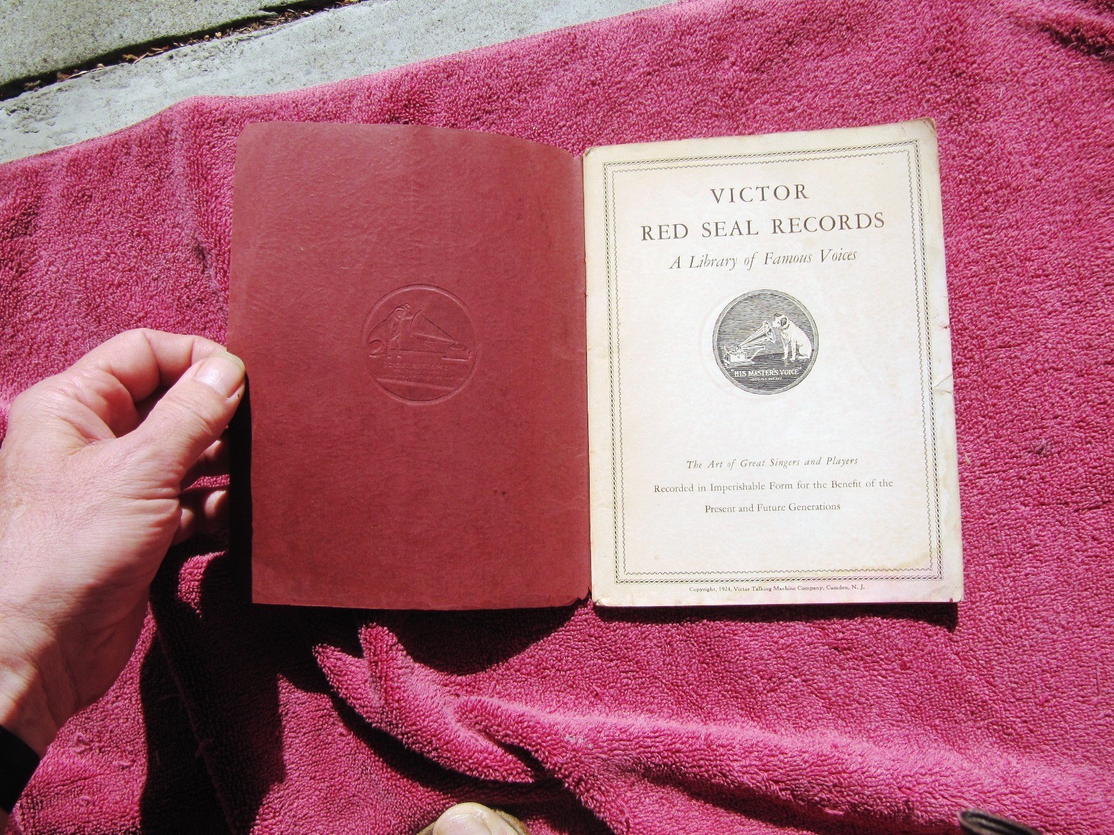 1924 VICTOR RED SEAL RECORDS Catalog A Library of Famous Voices Caruso Ponselle