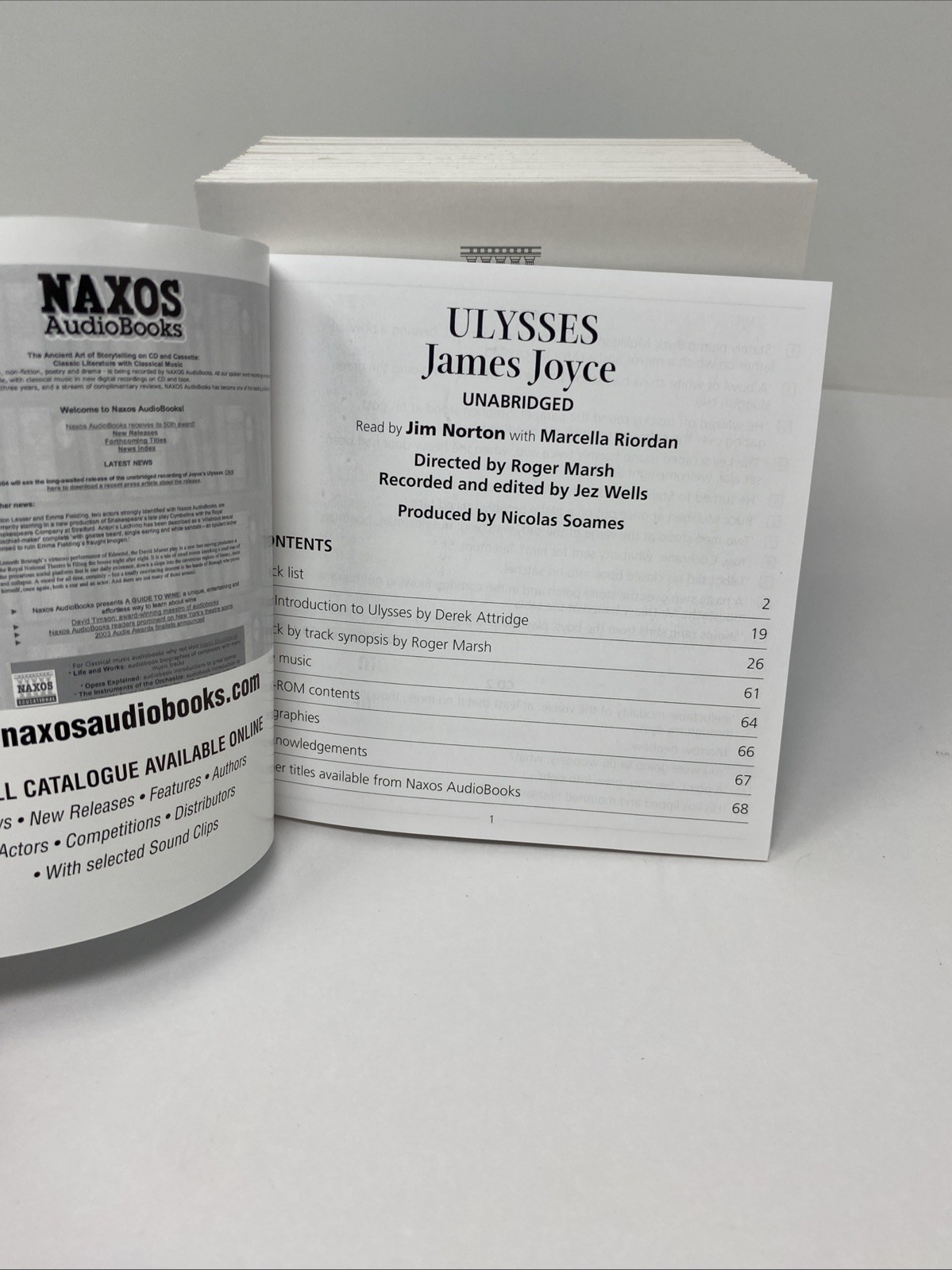 Ulysses by James Joyce – Naxos AudioBooks 22‑Disc Unabridged Audio CD Set (2004)