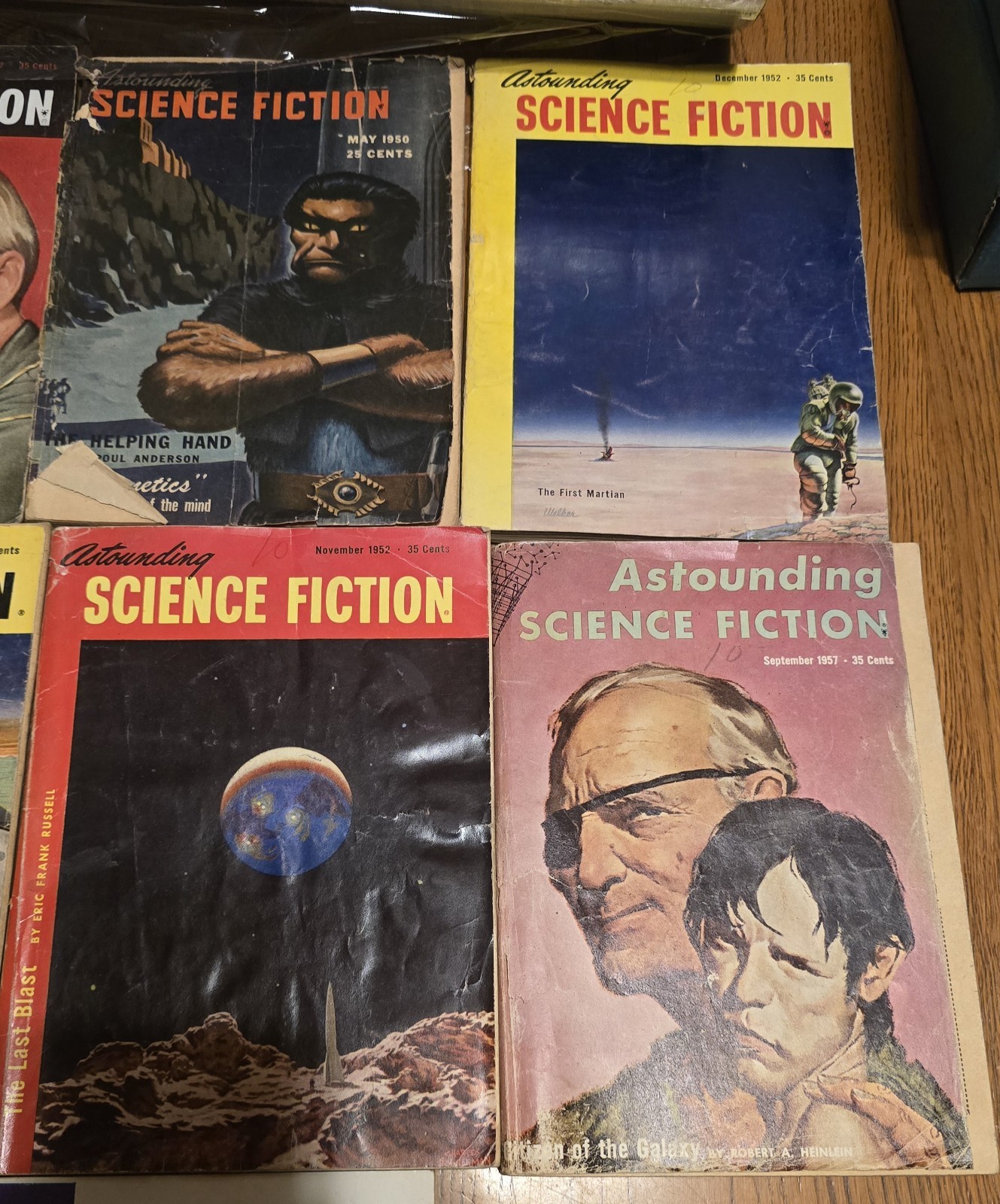 Lot of 10 Different Vintage 1950&rsquo;s Astounding Science Fiction Pulp Magazines