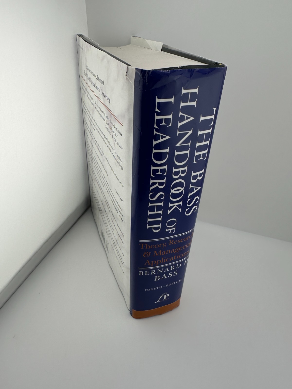 Bass Handbook of Leadership 4th Ed Bernard M Bass HC 2008