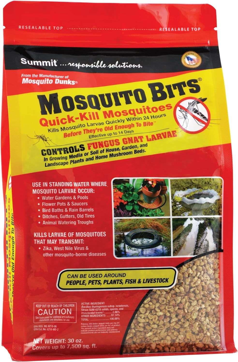 Summit 117-6 Mosquito Bits, Granular, 30 oz Package