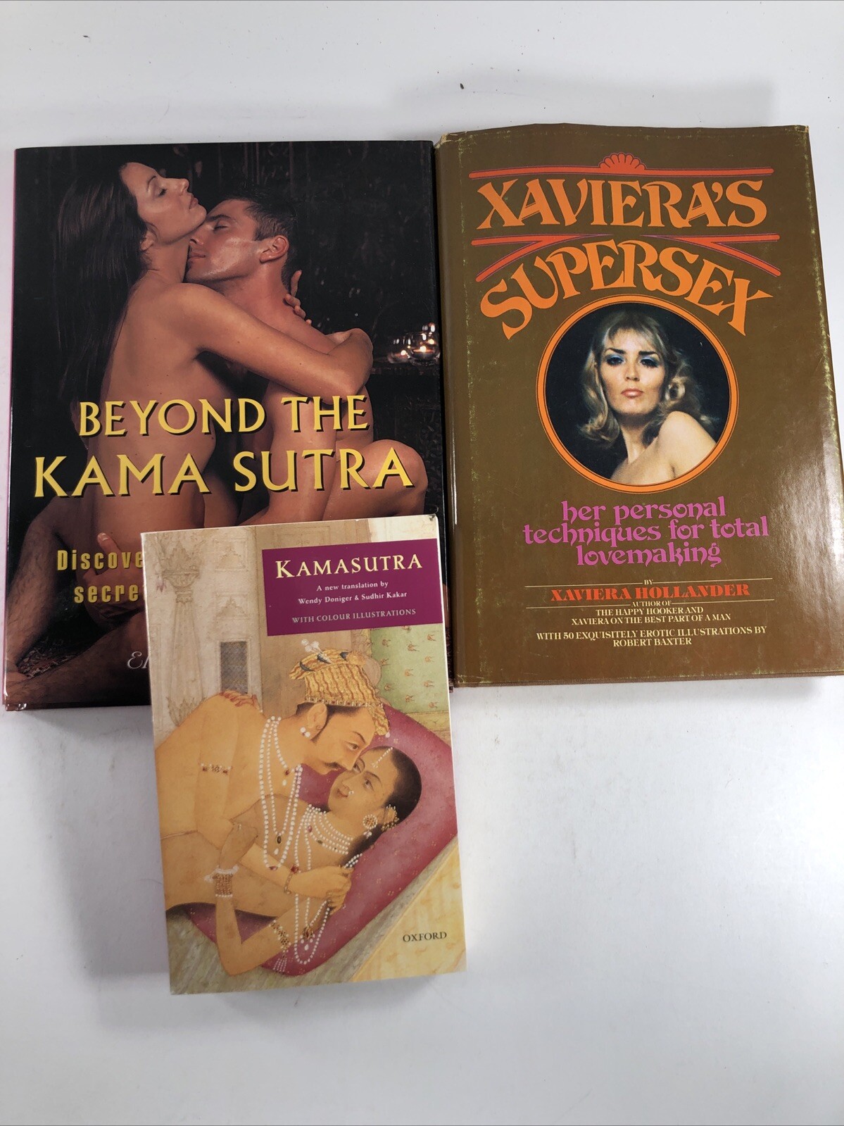 Lot of 3 books Kama Sutra + Beyond the Kama Sutra + Xaviera&rsquo;s Supersex