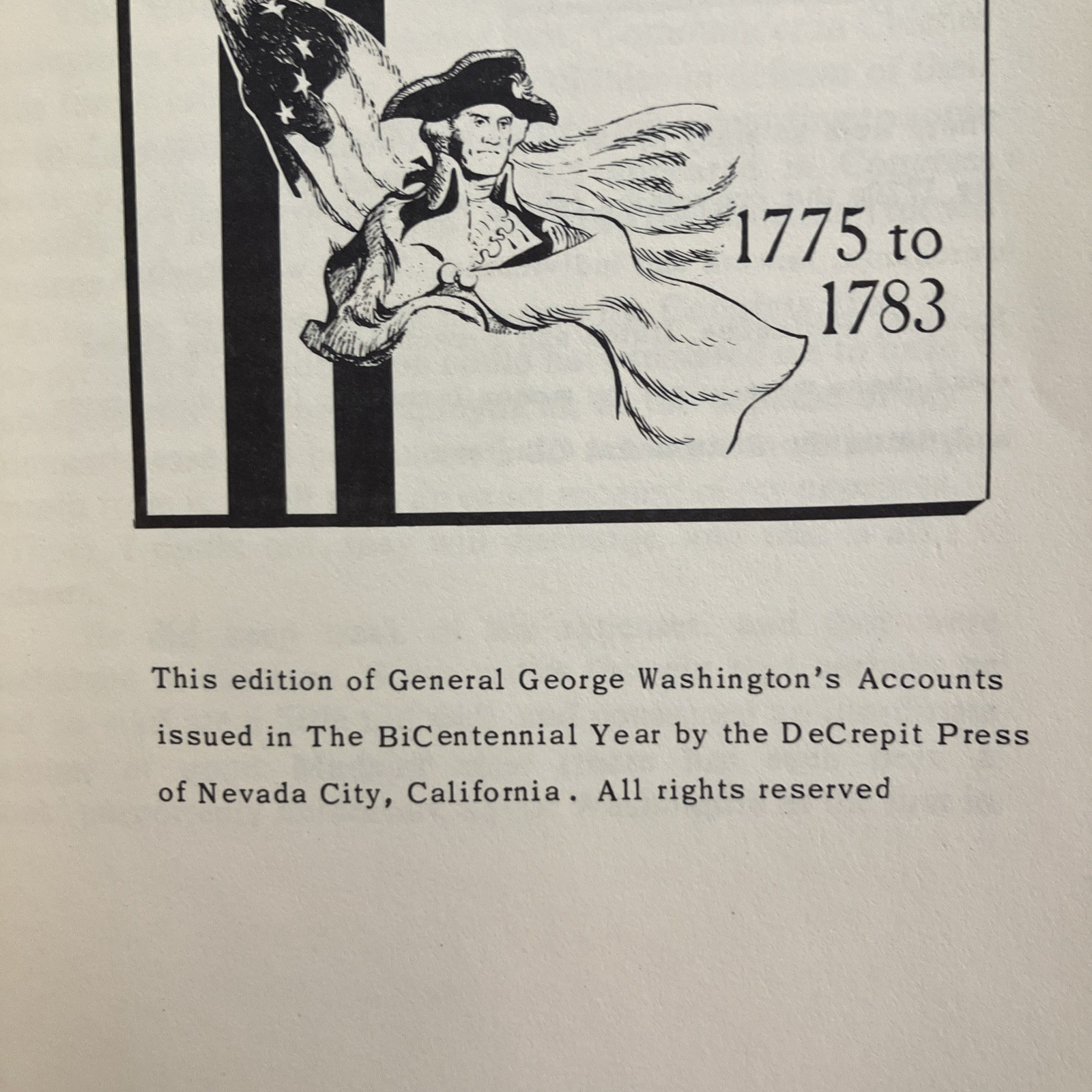 General Washington&rsquo;s Account with United States 1775 1783 Handwriting DeCrepit