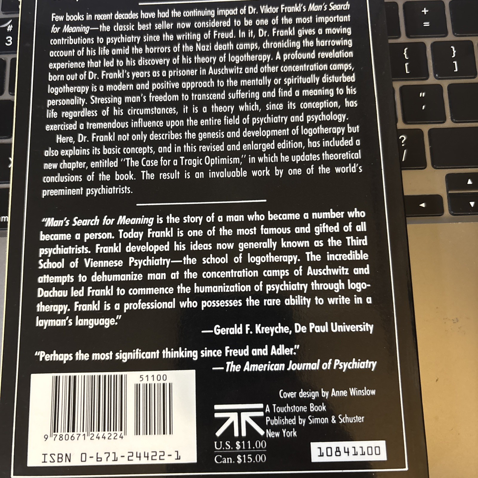 Man&rsquo;s Search for Meaning Viktor E. Frankl Third Edition Paperback Psychology