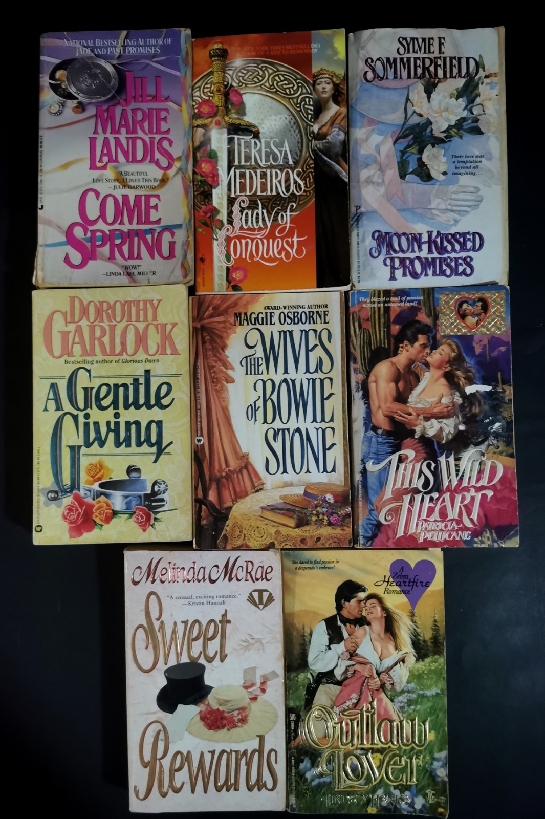 Lot Of 8 Historical Romance Novels 1990&rsquo;s Vintage Paperback