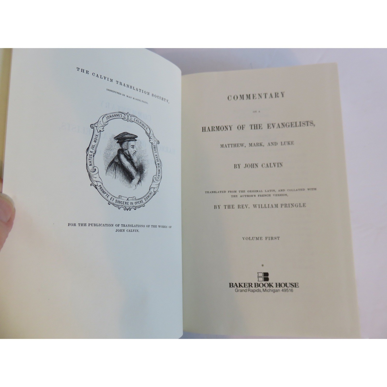 Calvin&rsquo;s Commentaries Volume XVI Harmony of Matthew Mark Luke Baker Book House