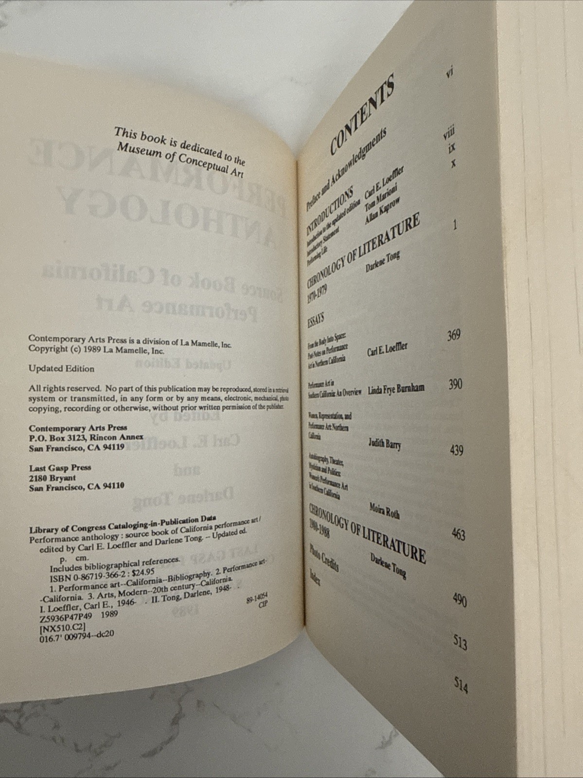 Performance Anthology: Source Book of California Performance Art (Updated Ed…
