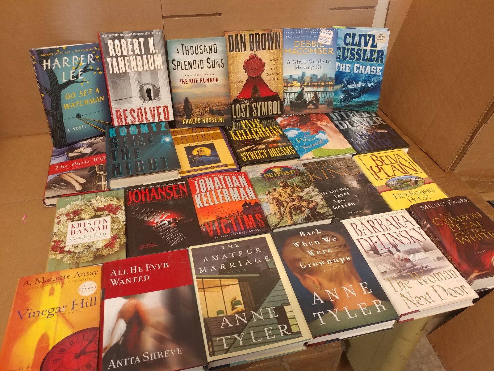 Lot of 15 Pounds Hardcover INSTANT COLLECTION GENERAL FICTION Book MIX GENRE SET
