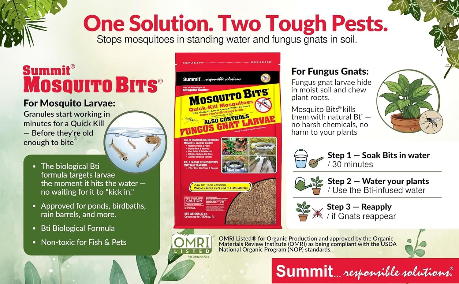 Summit 117-6 Mosquito Bits, Granular, 30 oz Package