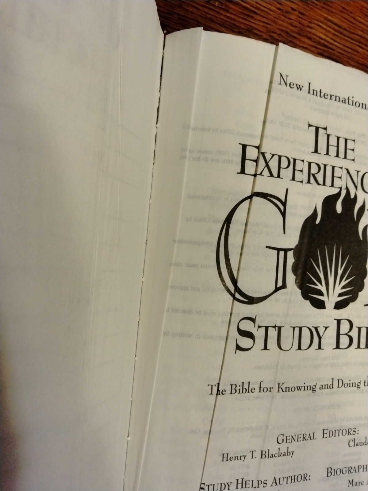 NIV Experiencing God Study Bible – Burgundy Genuine Leather – 1996