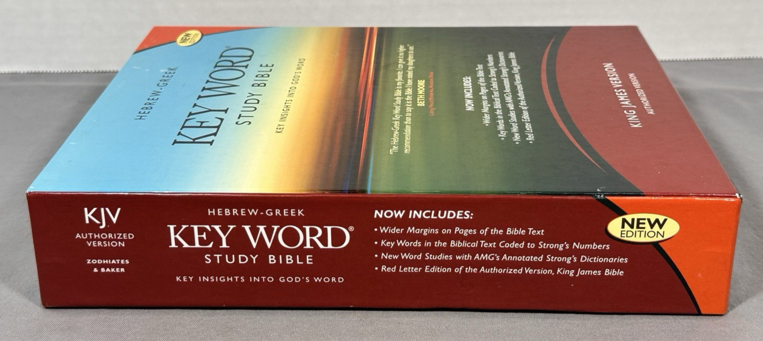 Hebrew Greek Key Word Study Bible KJV Genuine Leather Black AMG Publishers Box