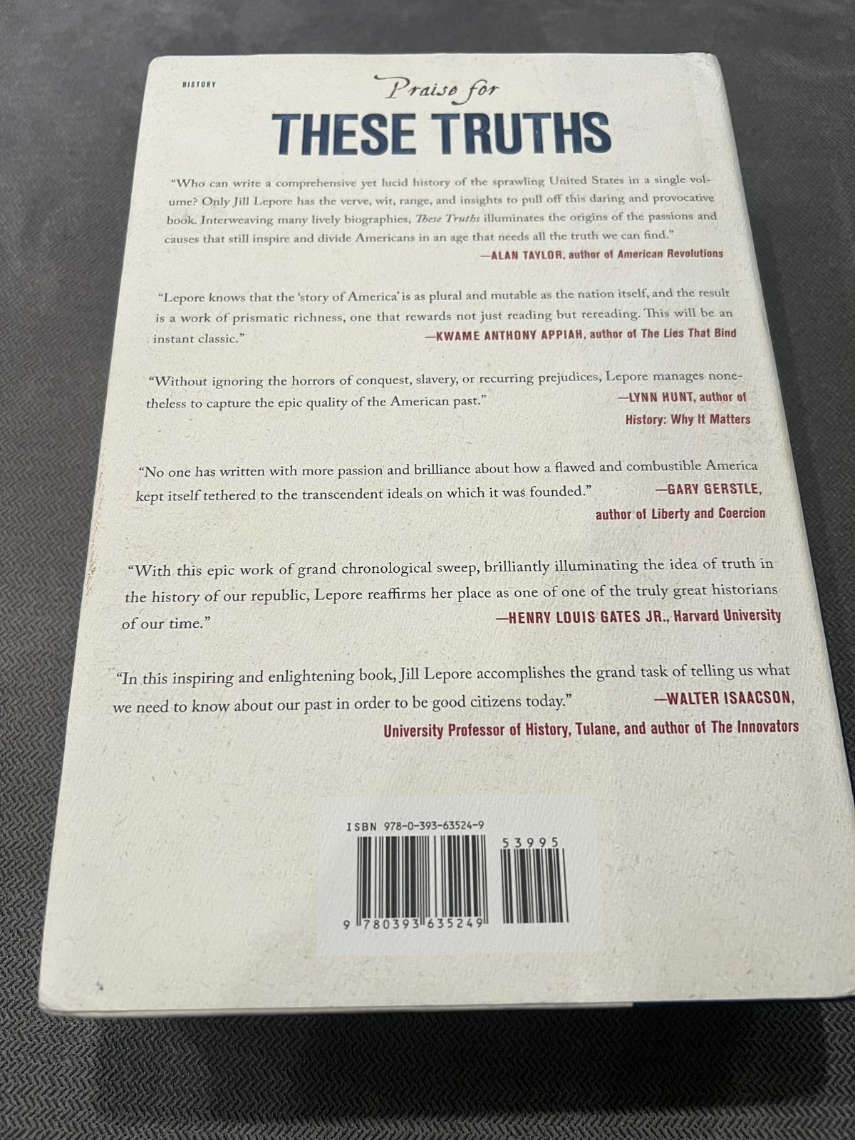 NEW These Truths a History of the United States – Jill Lepore