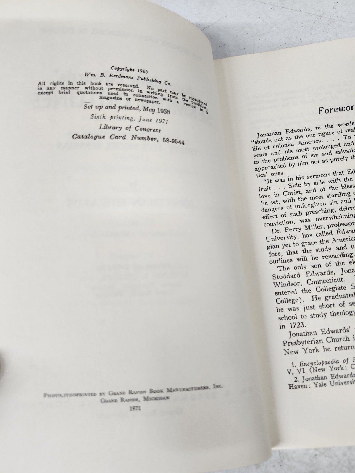 Edwards&rsquo; Sermon Outlines 1971 Christian Preaching Theology Pastor Bible Study