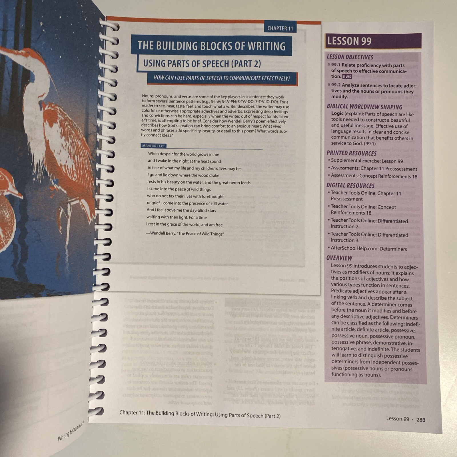 BJU Press Writing & Grammar Grade 9 Teacher&rsquo;s Edition Part 1 & 2 4th Edition