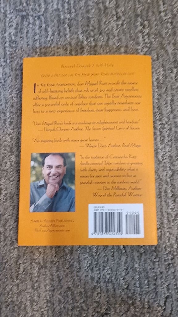 The Four Agreements Don Miguel Ruiz 1997 Paperback Toltec Wisdom Book VG