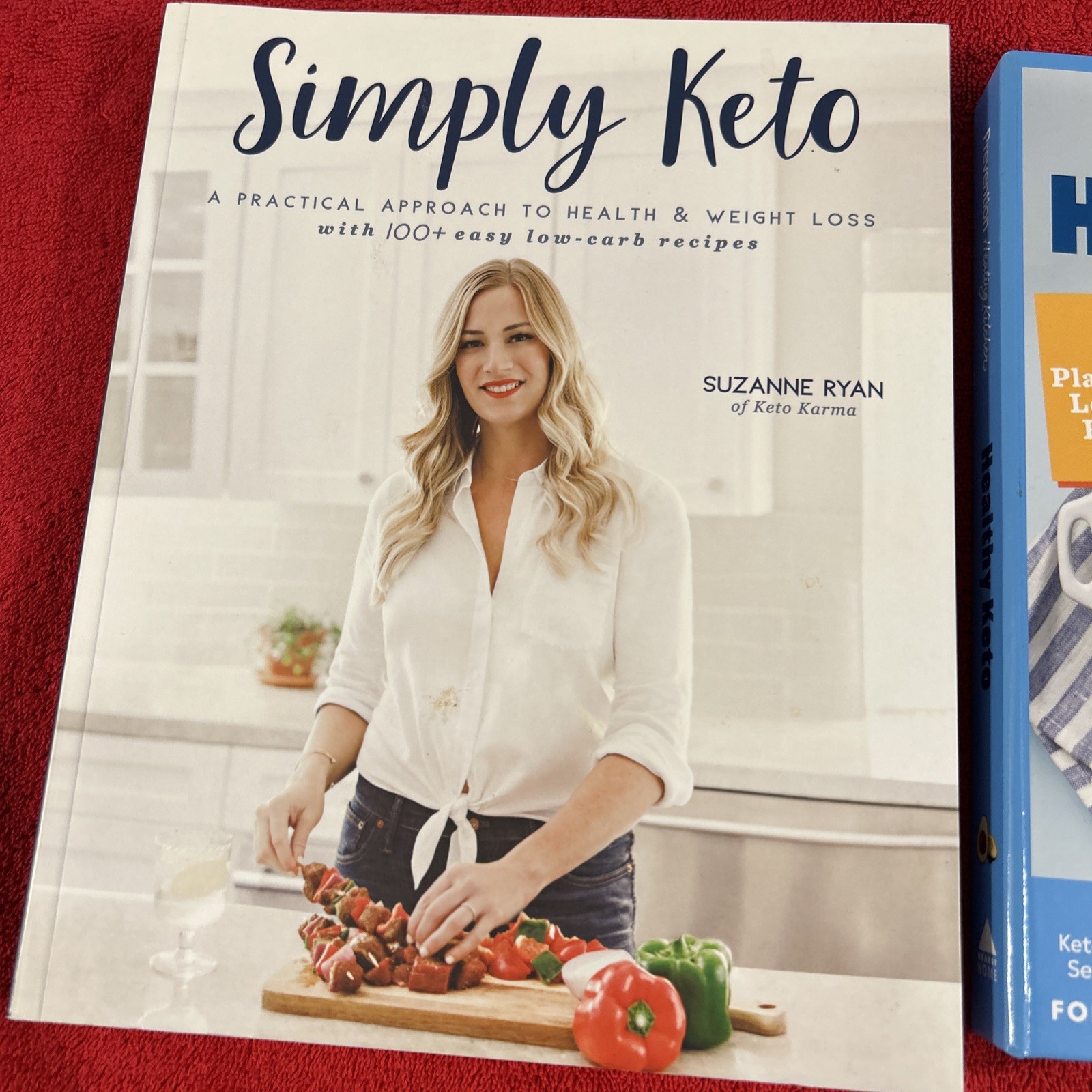 Keto 2 Cookbook Simply Keto 152 pages and Heathy Keto 336 Pages Mint