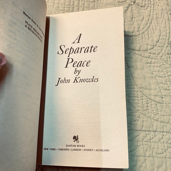 A Separate Peace John Knowles Bantam Books Paperback Novel 1975